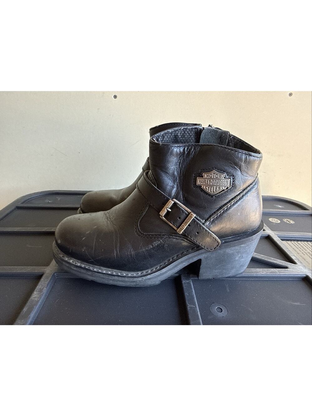 Harley-Davidson Women's Boots Size 6 Vintage Y2K Cool Boots Motorcycle Oil Res